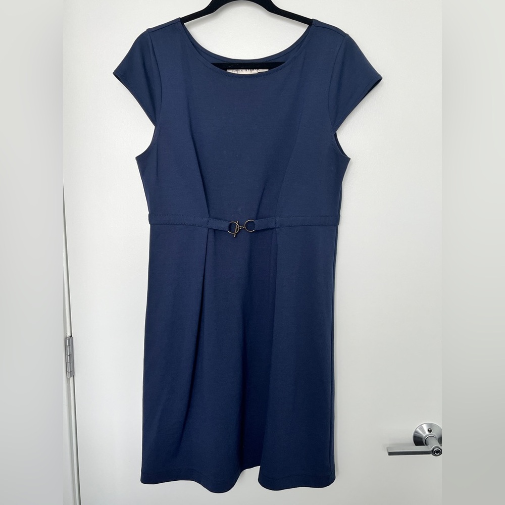 Max Studio Classic Navy Midi Dress